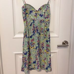 Parker dress. Flower print, silk